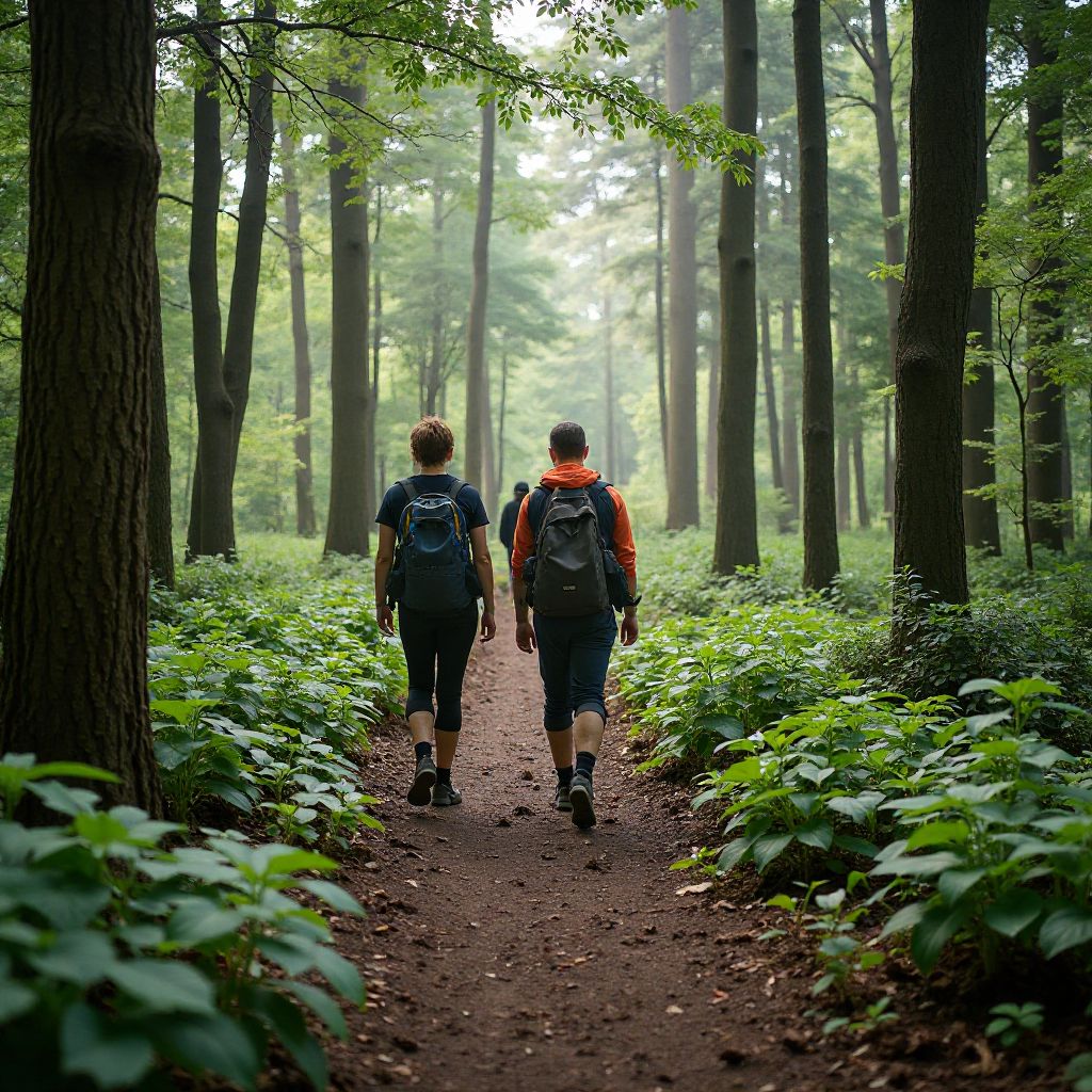 Groepswandeling bos